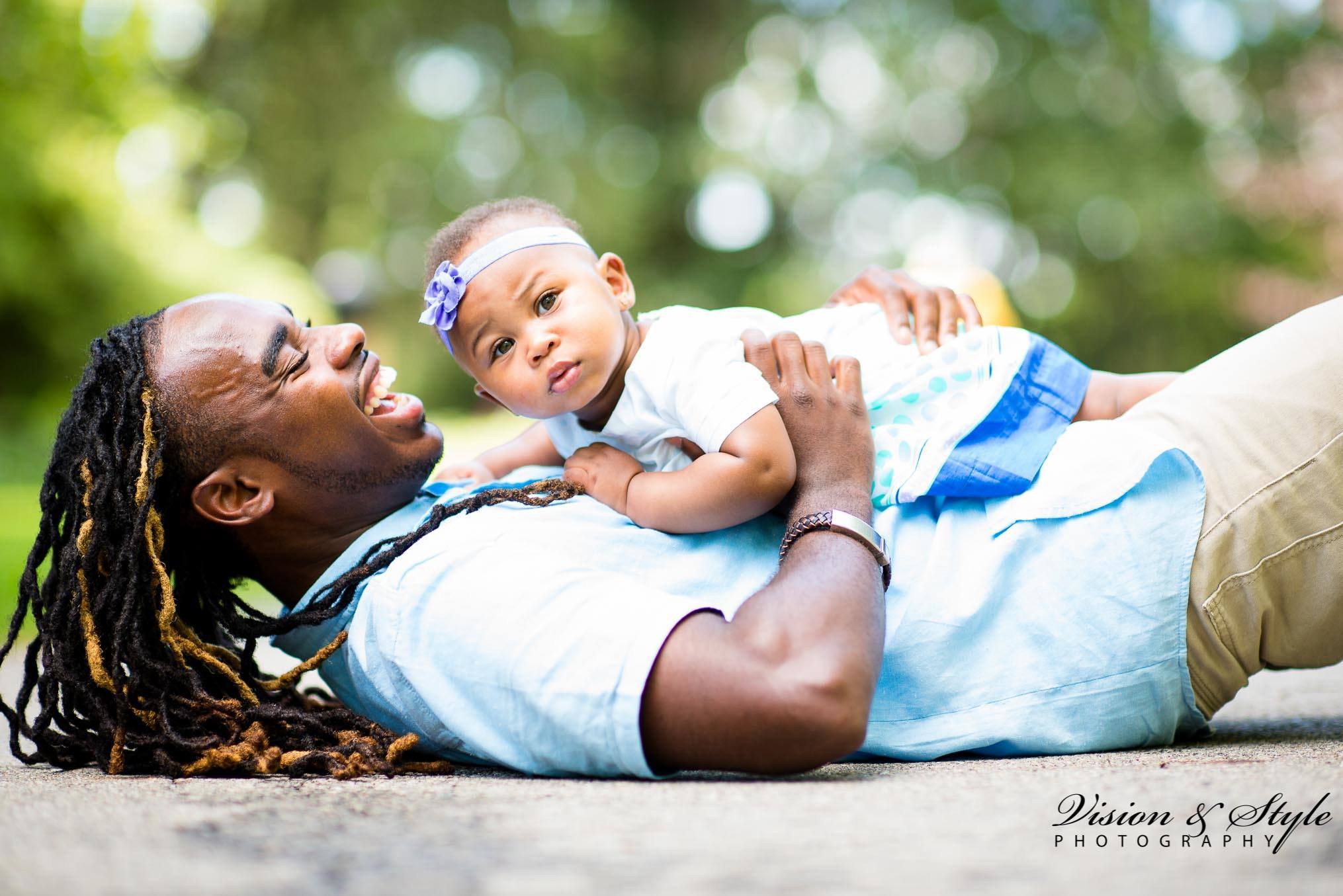 black father with newborn